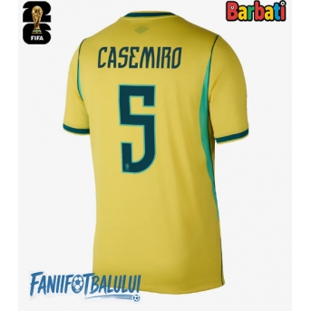Brazilia Casemiro #5 Tricou Fotbal Replică Mondial 2026 Barbati Acasa